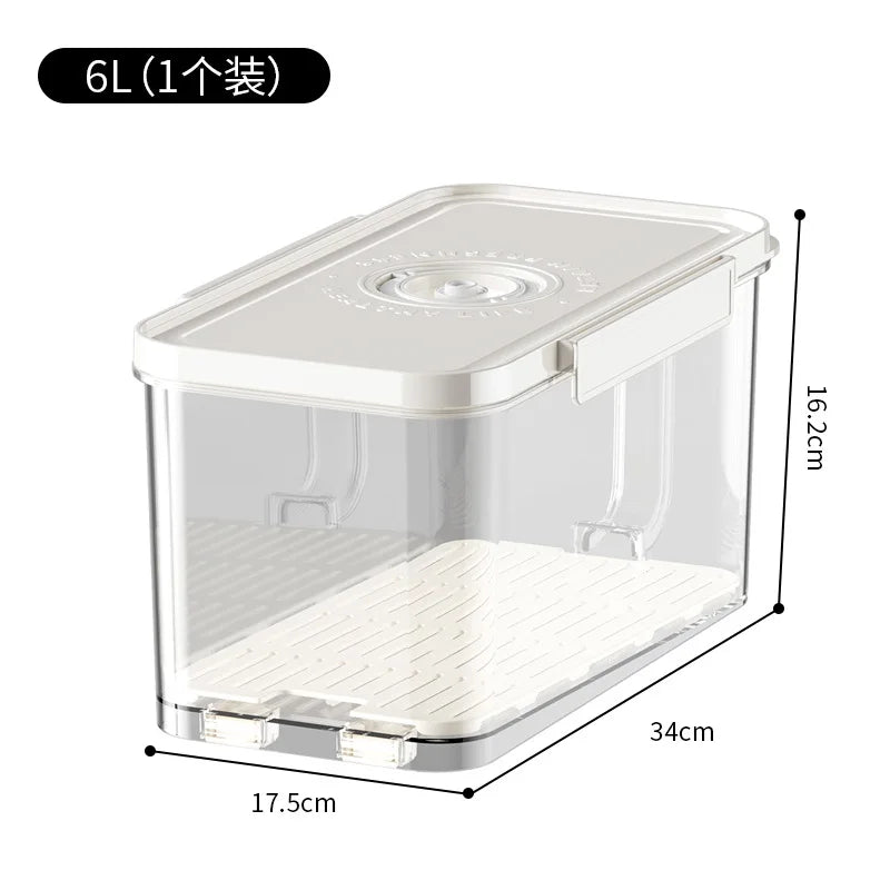 Food-Grade Vacuum Food Storage Containers Airtight Boxes for Fruits Veggies Freezer-Safe Divider Boxes Fridge Organization