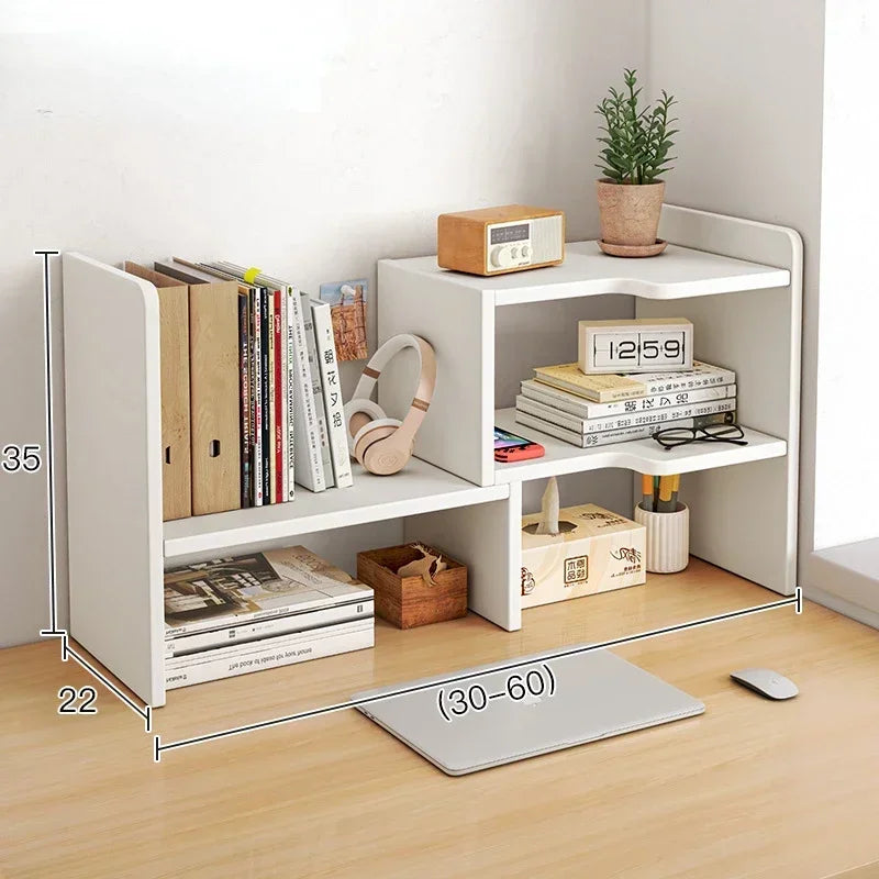 Stylish Desk Organizer - Multiple Tiers Desk Shelf with Compartments for Home Office and Dorm