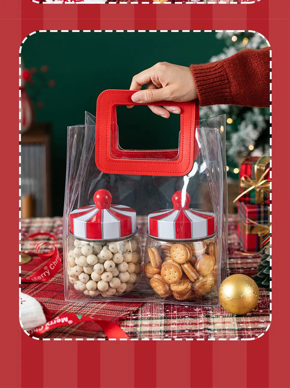 Transparent Gift Jar for Snacks, Baking, Milk Dates, Cookies, Puff Pastry & Storage