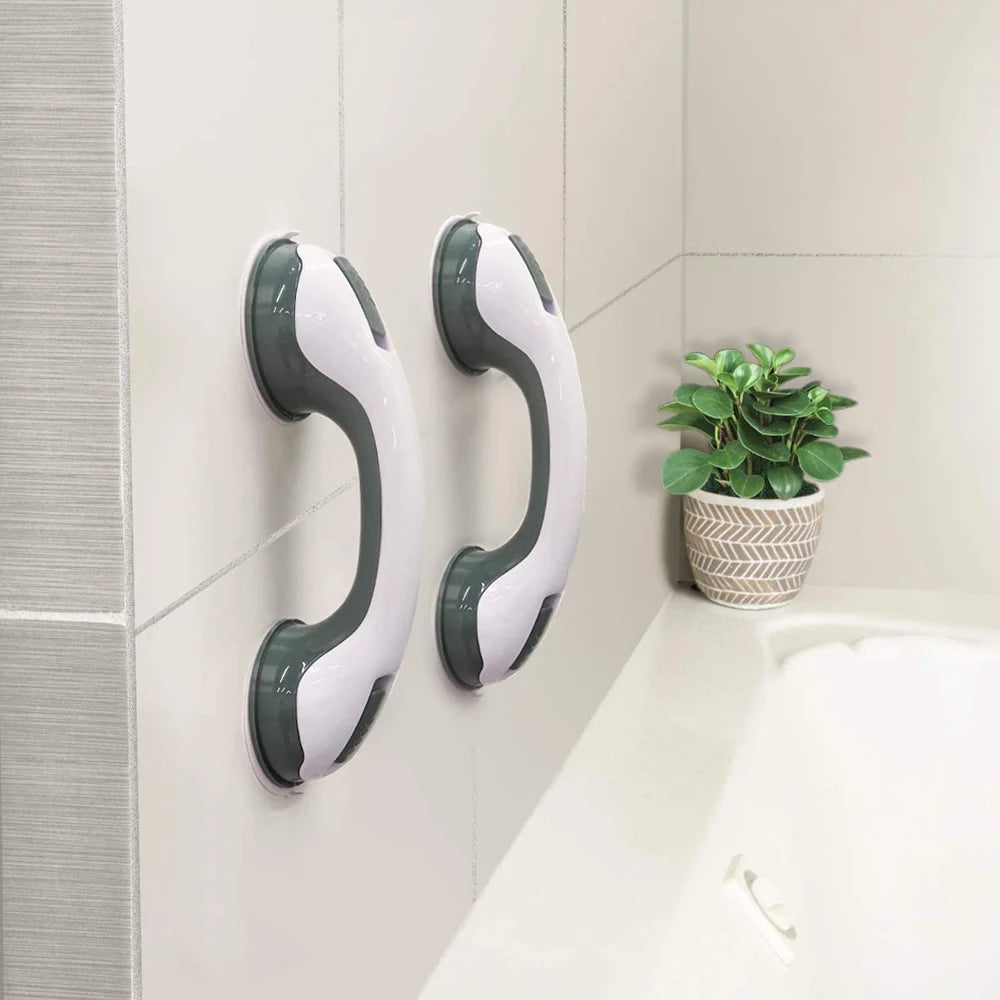 New Shower Handle Grab Bars Ultra Grip Dual Locking Safety Suction Cups Helping Handle Anti Slip Support for Toilet Bathroom