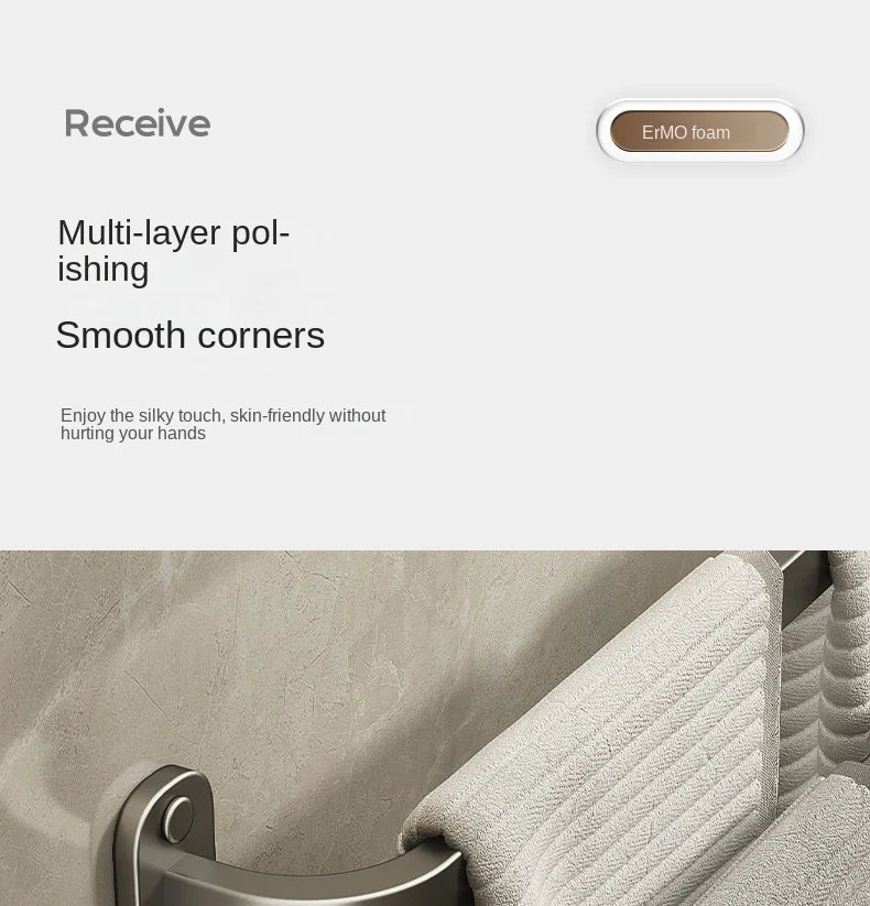 Gun Grey Three-Tier Wall-Mounted Bathroom Towel Rack Punch-Free Toilet Storage Rack Metal Material Similar to Dinnerware