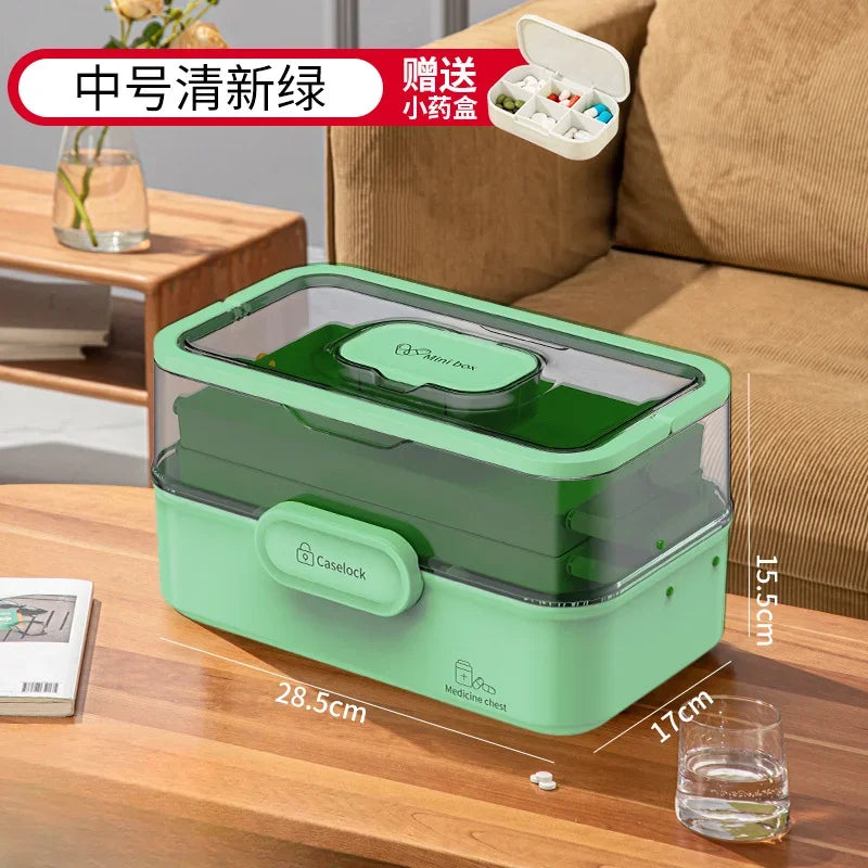 Household Medicine Box Large-capacity Medicine Multi-layer Sorting Storage Box Portable Storage Box for Groceries