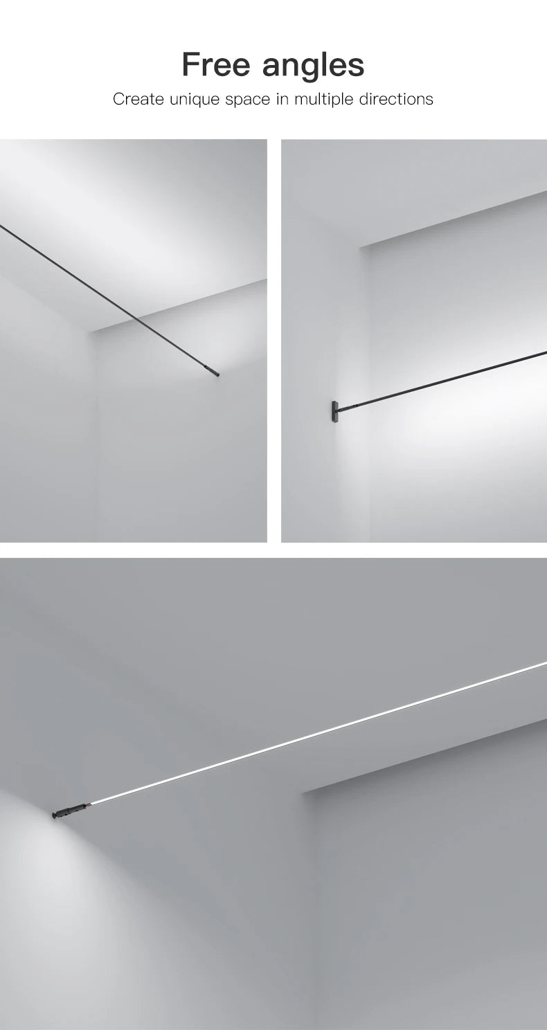 Modern Black White Linear Wall Lamp Skyline Wall Sconce Background LED Bar Strip Living Room Home Decor Lights Bathroom Fixture