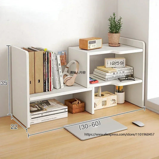 Stylish Desk Organizer - Multiple Tiers Desk Shelf with Compartments for Home Office and Dorm