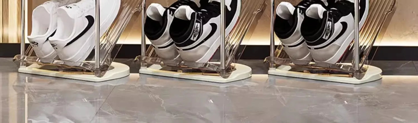 Compact Shoe Rack Multi-Tier Small Narrow Shoe Storage for Home Entryway Rental Dorm Space-Saving Shoe Cabinet