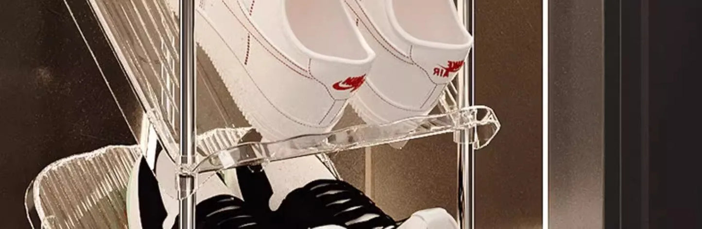 Compact Shoe Rack Multi-Tier Small Narrow Shoe Storage for Home Entryway Rental Dorm Space-Saving Shoe Cabinet