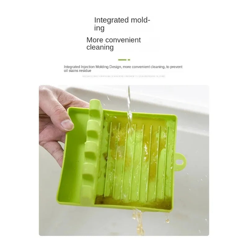 Simple Plastic Multi-functional Household Kitchen Spoon Rests Holder Pot Clips Organizer Rack Non-slip Pad for Spatula Pot Lids