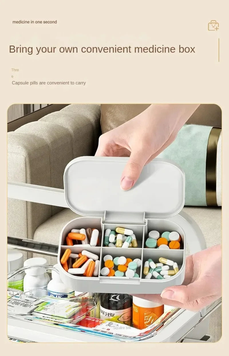 Household Medicine Box Large-capacity Medicine Multi-layer Sorting Storage Box Portable Storage Box for Groceries
