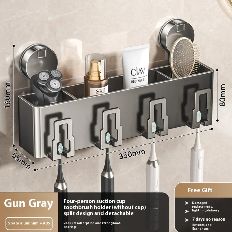 Suction Cup Towel Rack, Bathroom Non-punching Bath Towel Rack, Bathroom Rack Integrated Toilet Hook Towel Hanging Rod