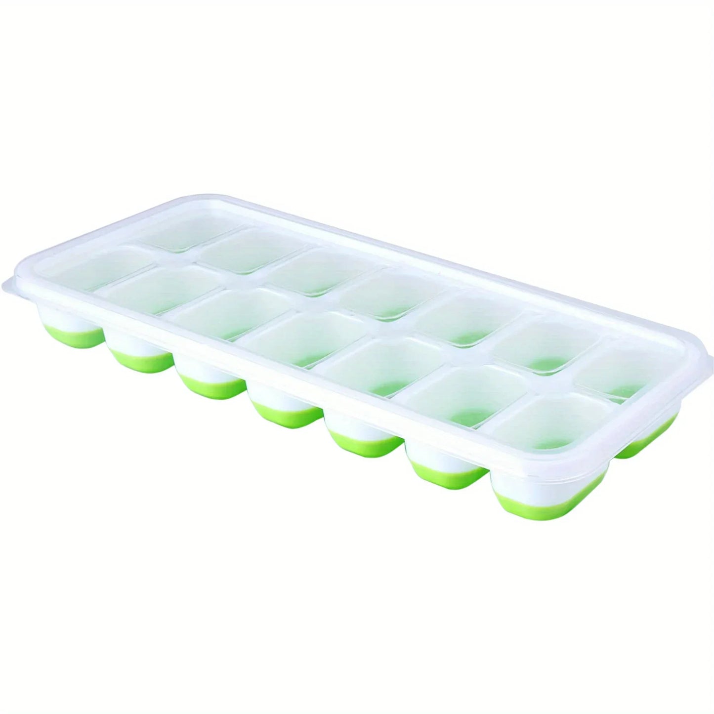 1pcs, Silicone Ice Cube Mold, Easy-Release & Flexible Mold With Spill-Resistant Removable Lid, Stackable Ice Trays With Covers