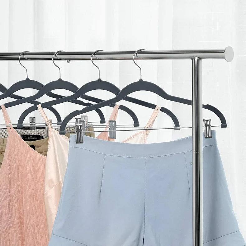 5 Pcs/lot Garment Suit Multifunction Clothes Hangers with Clips Non-Slip Closet Laundry Wardrobe Organizer Drying Rack Velvet