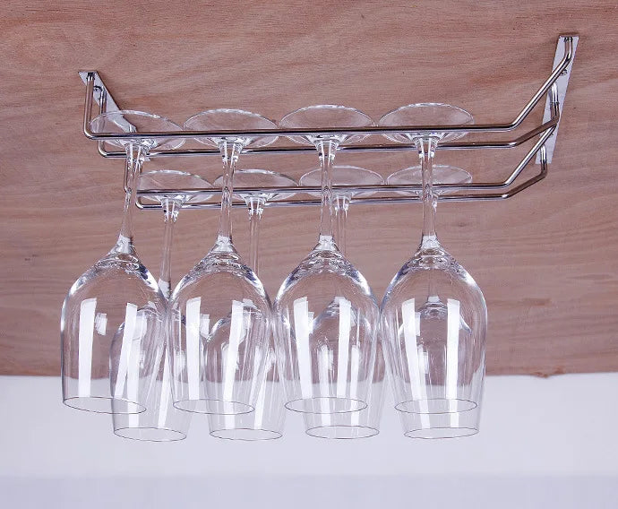 Stylish Hanging Wine Glass Rack for Bars and Homes Vintage-Inspired Hanging Wine Glass Rack for Home Bars