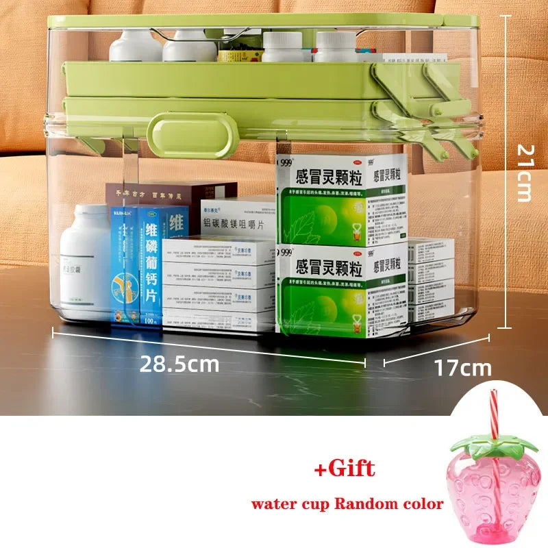 Household Medicine Box Large-capacity Medicine Multi-layer Sorting Storage Box Portable Storage Box for Groceries