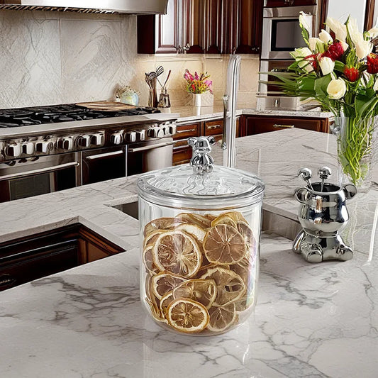 Premium Food-Grade Transparent Plastic Sealing Jar - Moisture-Resistant Kitchen Storage Container for Spices