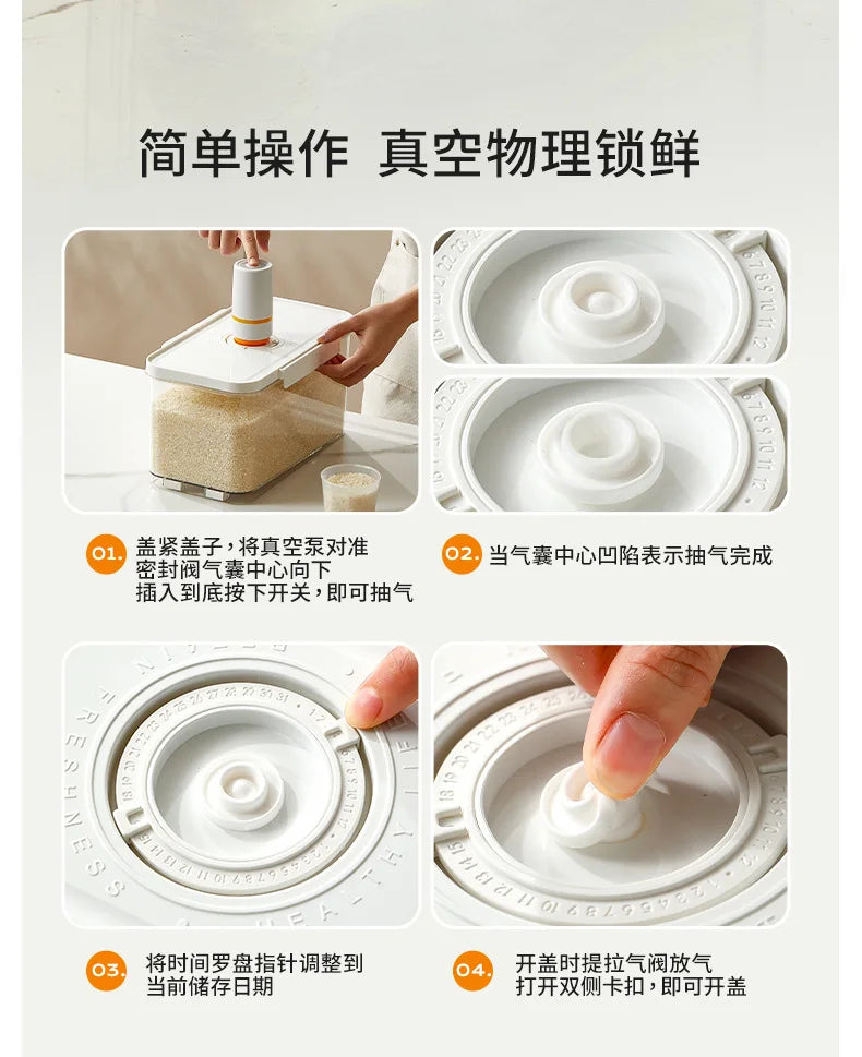 Food-Grade Vacuum Food Storage Containers Airtight Boxes for Fruits Veggies Freezer-Safe Divider Boxes Fridge Organization