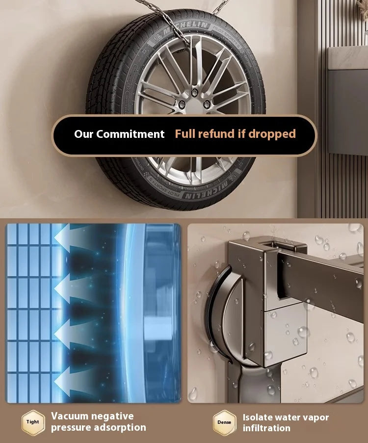 Suction Cup Towel Rack, Bathroom Non-punching Bath Towel Rack, Bathroom Rack Integrated Toilet Hook Towel Hanging Rod