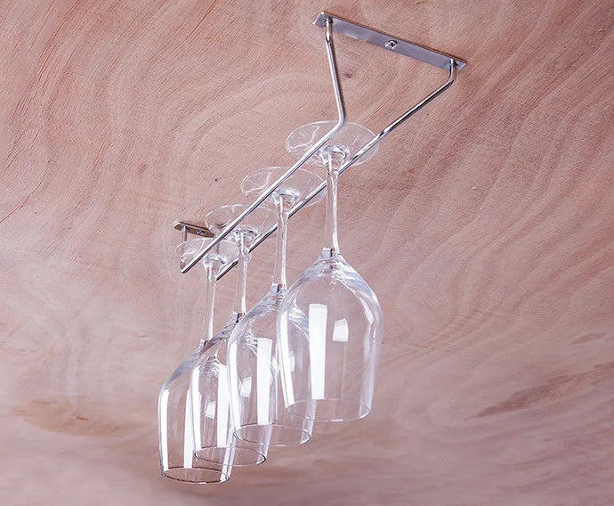 Stylish Hanging Wine Glass Rack for Bars and Homes Vintage-Inspired Hanging Wine Glass Rack for Home Bars