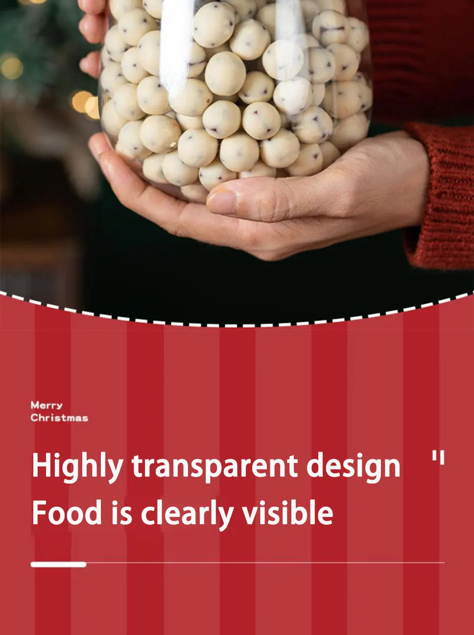 Transparent Gift Jar for Snacks, Baking, Milk Dates, Cookies, Puff Pastry & Storage