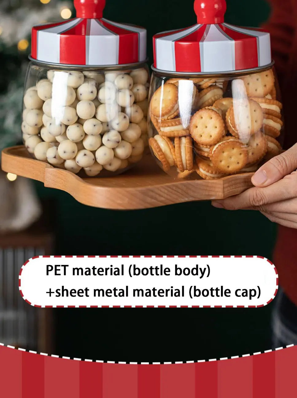 Transparent Gift Jar for Snacks, Baking, Milk Dates, Cookies, Puff Pastry & Storage