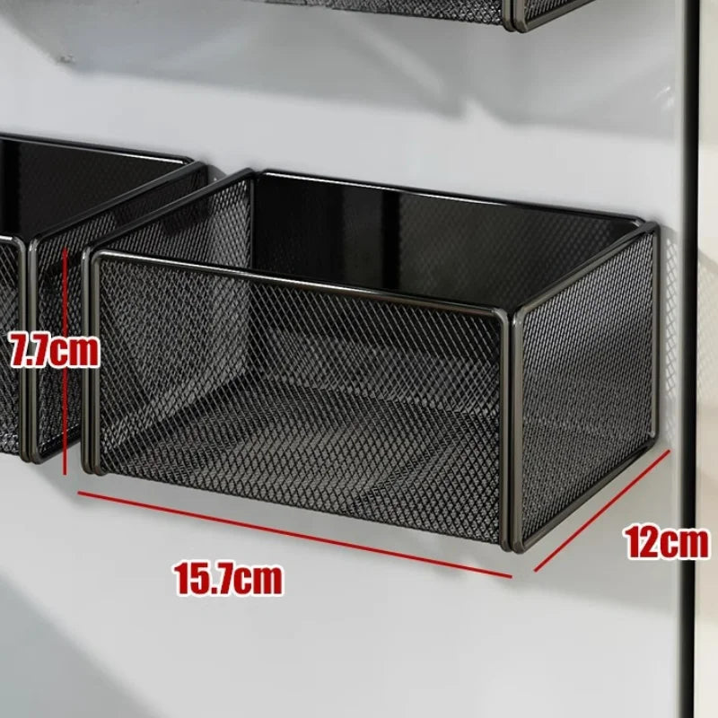 Home Refrigerator Shelf Side Storage Magnetic Artifact Side Side Hanging Basket Basket Box Supplies Household Summary Holder
