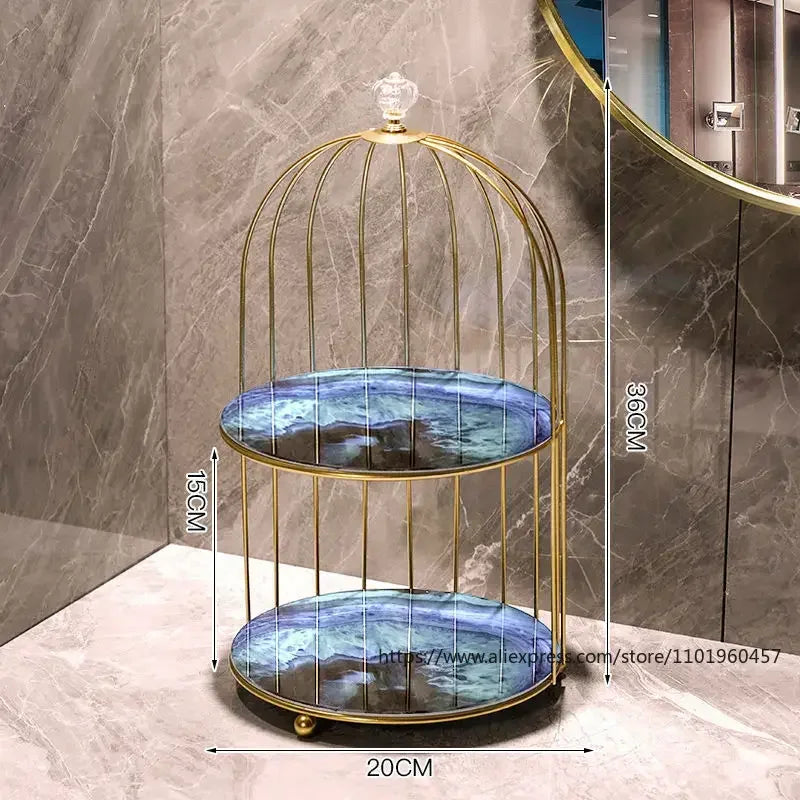 Metal Makeup Organizer Cosmetic Organiser Cosmetic storage Shelf Bathroom Tabletop Organiser Toilet Vanity Organiser Makeup Box