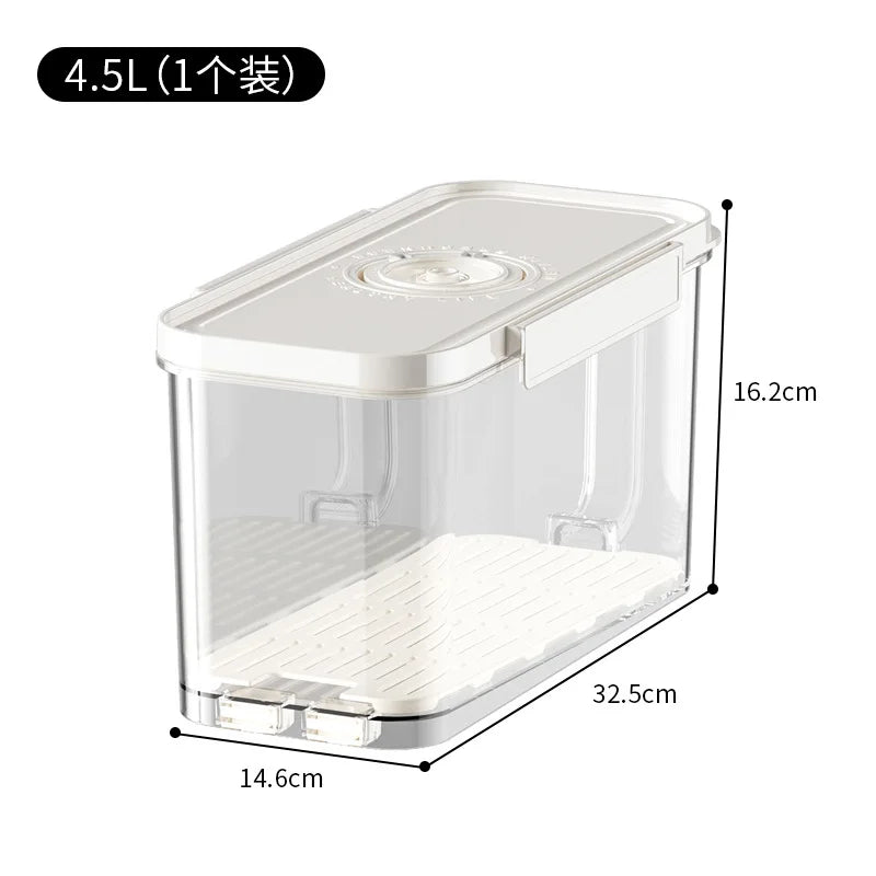 Food-Grade Vacuum Food Storage Containers Airtight Boxes for Fruits Veggies Freezer-Safe Divider Boxes Fridge Organization