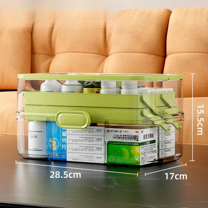 Household Medicine Box Large-capacity Medicine Multi-layer Sorting Storage Box Portable Storage Box for Groceries