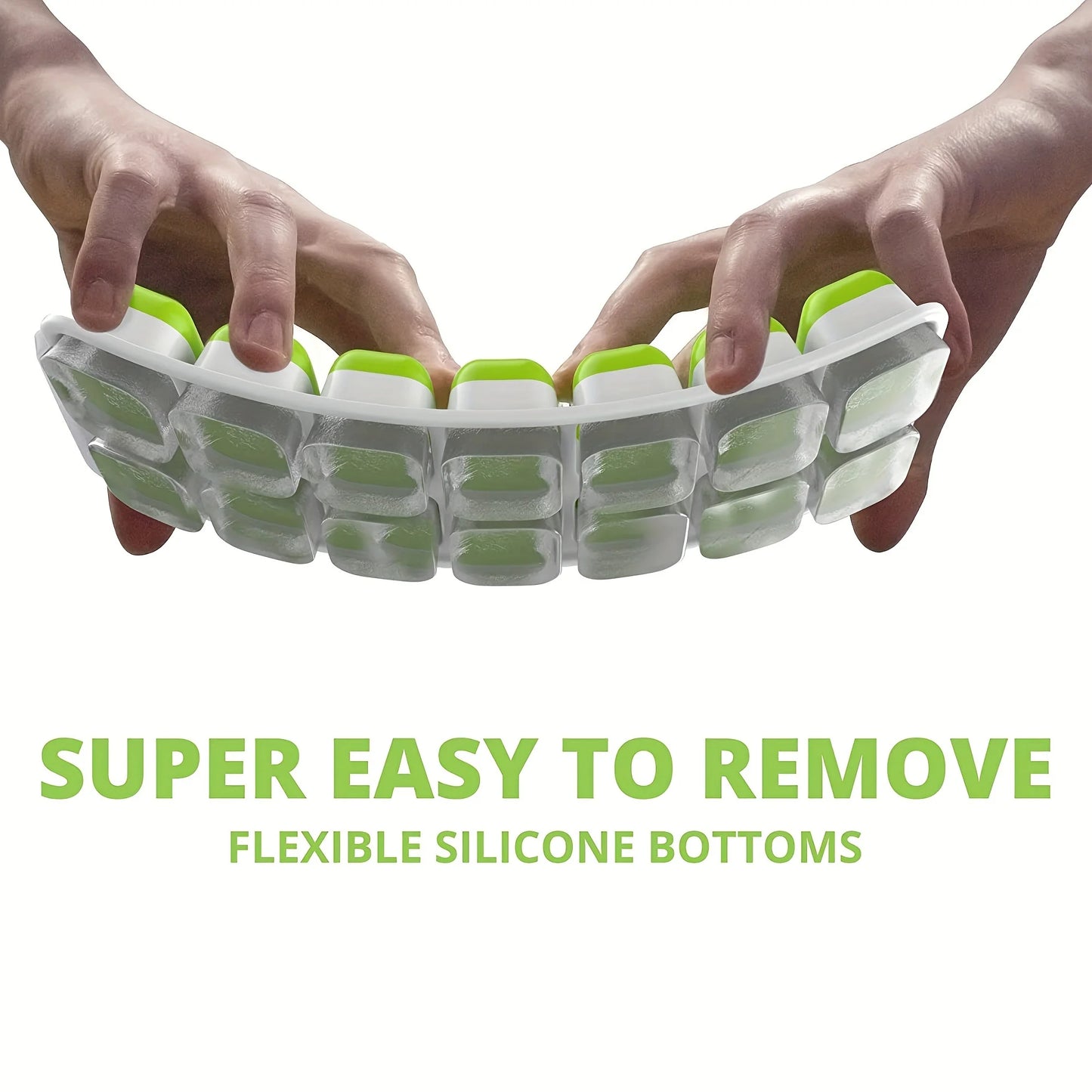 1pcs, Silicone Ice Cube Mold, Easy-Release & Flexible Mold With Spill-Resistant Removable Lid, Stackable Ice Trays With Covers