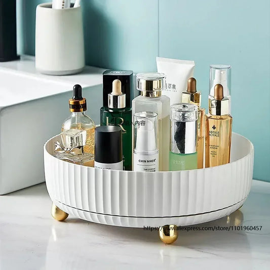 Lazy Susan 360° Rotating Storage Tray,Cosmetics and Perfume Organizer, Desktop Storage Tray, Bathroom and Skincare Storage Tray