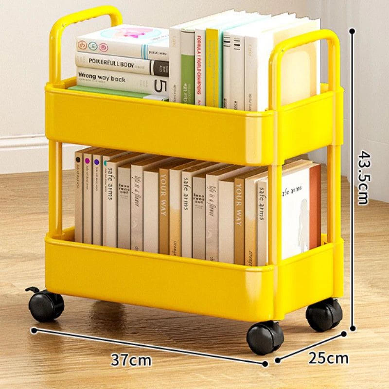 2 Tier Rolling Utility Cart Storage Shelf Movable Gap Storage Rack Kitchen Bathroom Slim Slide Organizer Snacks Toys Shelf
