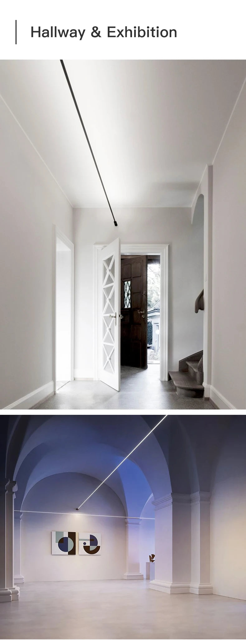 Modern Black White Linear Wall Lamp Skyline Wall Sconce Background LED Bar Strip Living Room Home Decor Lights Bathroom Fixture