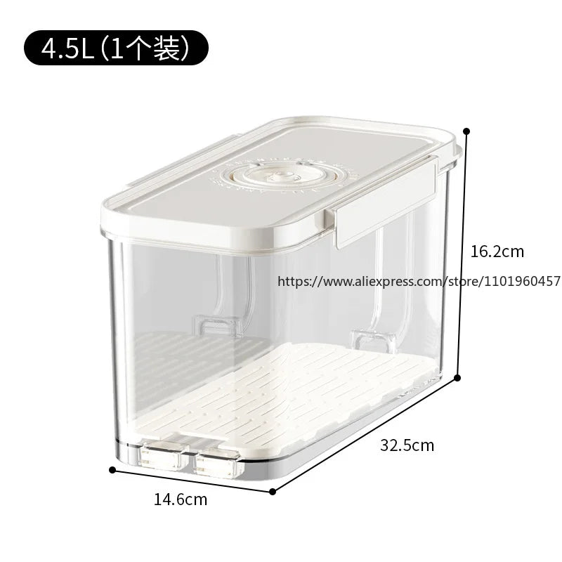 Food-Grade Vacuum Food Storage Containers Airtight Boxes for Fruits Veggies Freezer-Safe Divider Boxes Fridge Organization