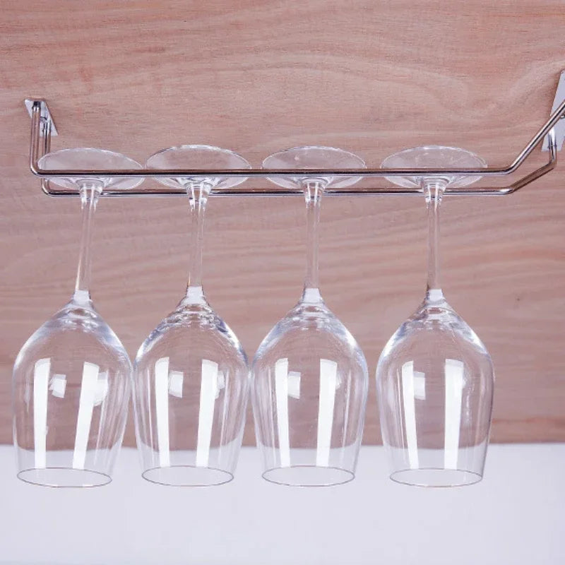 Stylish Hanging Wine Glass Rack for Bars and Homes Vintage-Inspired Hanging Wine Glass Rack for Home Bars