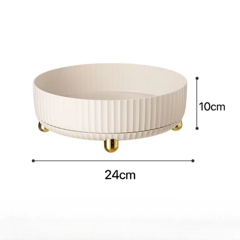 Lazy Susan 360° Rotating Storage Tray,Cosmetics and Perfume Organizer, Desktop Storage Tray, Bathroom and Skincare Storage Tray