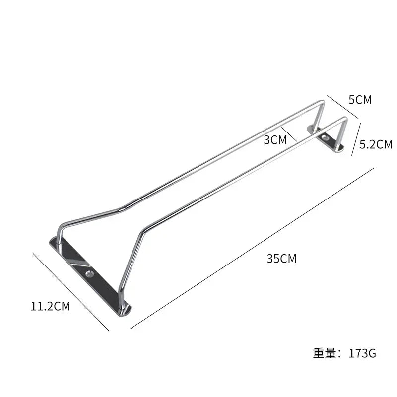 Stylish Hanging Wine Glass Rack for Bars and Homes Vintage-Inspired Hanging Wine Glass Rack for Home Bars