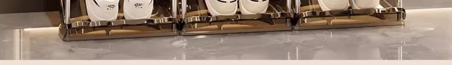 Compact Shoe Rack Multi-Tier Small Narrow Shoe Storage for Home Entryway Rental Dorm Space-Saving Shoe Cabinet