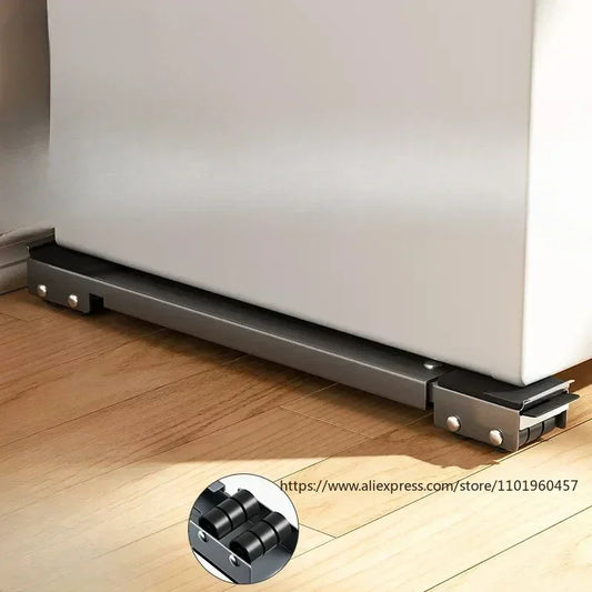 Rails with Wheels for Washing Machine Support Stand Movable Adjustable Refrigerator Base Holder Mobile Roller Bracket 24 Wheel