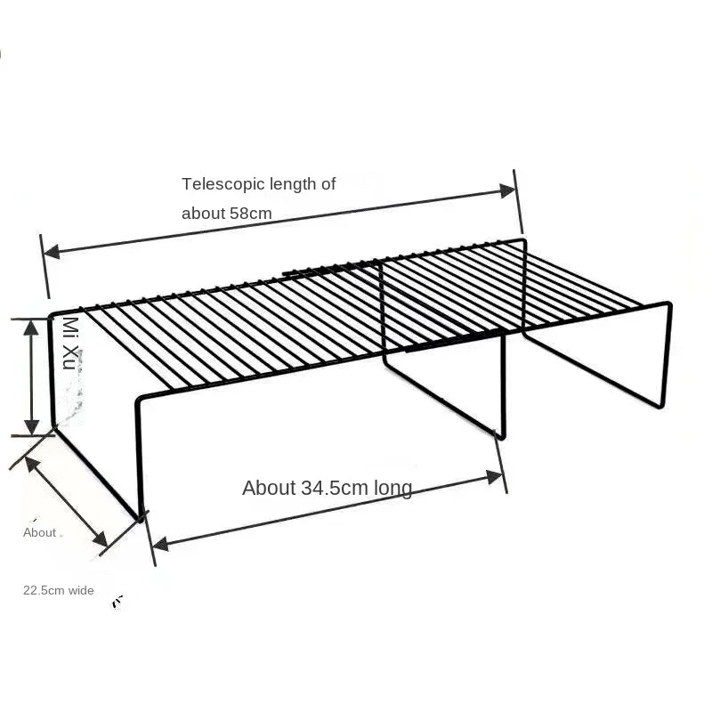 Iron Kitchen Spice Organizer Adjustable Storage Shelf Under The Sink Dish Drying Rack Multifunctional Cabinet Seasoning Holder