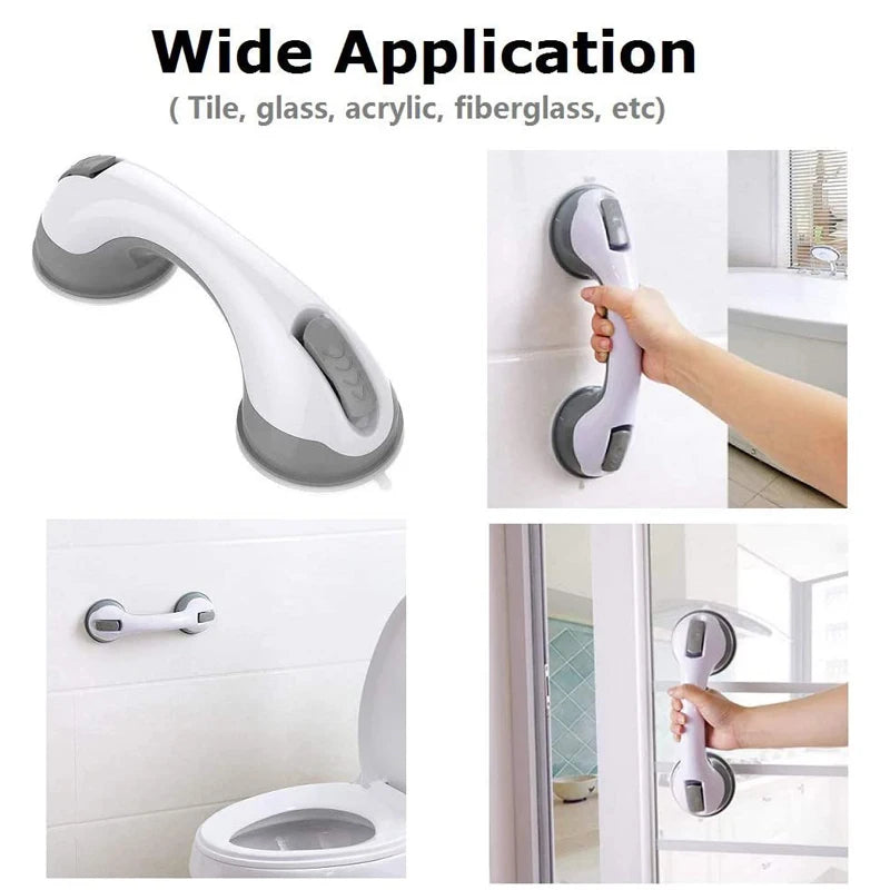 New Shower Handle Grab Bars Ultra Grip Dual Locking Safety Suction Cups Helping Handle Anti Slip Support for Toilet Bathroom