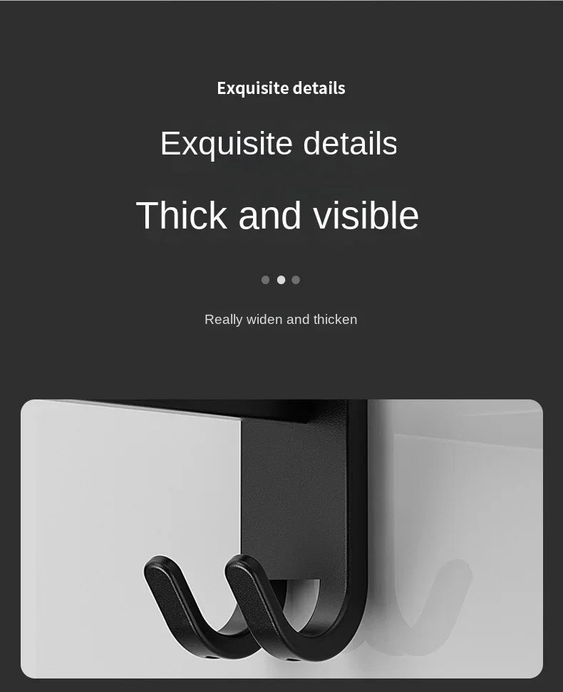 40/50/60CM No-Nail Bathroom Towel Holder Bathroom Accessories Wall Mount Rail Shower Hanger Aluminum Bar Shelf