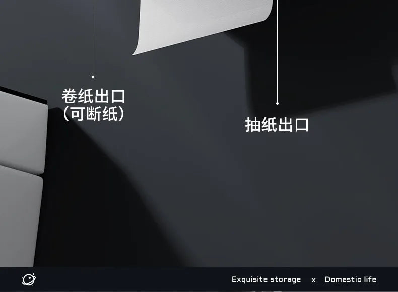 Wall-Mounted Bathroom Toilet Paper Holder Multi-functional Storage Rack for Facial Tissues Toilet Rolls Drawer Papers