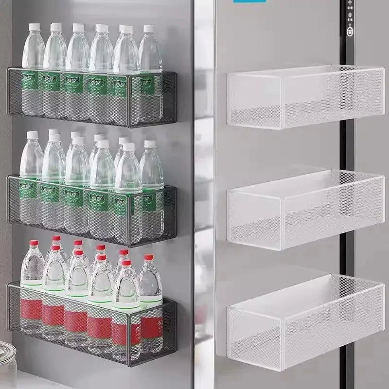 Home Refrigerator Shelf Side Storage Magnetic Artifact Side Side Hanging Basket Basket Box Supplies Household Summary Holder