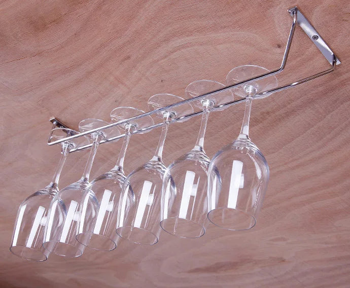Stylish Hanging Wine Glass Rack for Bars and Homes Vintage-Inspired Hanging Wine Glass Rack for Home Bars