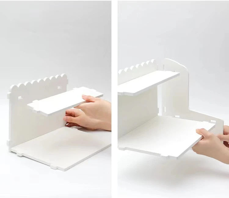 Upgrade Storage with Two-Layer Desktop Organizer Shelf for Home and Office Ins-Style Rack for Books and Stationery