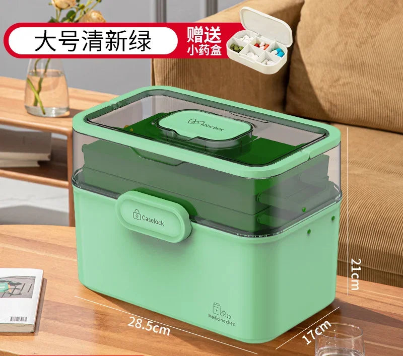 Household Medicine Box Large-capacity Medicine Multi-layer Sorting Storage Box Portable Storage Box for Groceries