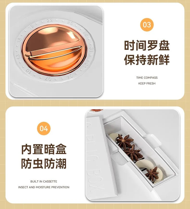 Food-Grade Rice Storage Container for Home, Airtight Rice Bucket with Insect-Proof Moisture-Proof Flour Storage Bin