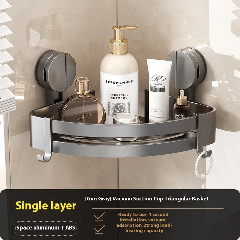 Suction Cup Towel Rack, Bathroom Non-punching Bath Towel Rack, Bathroom Rack Integrated Toilet Hook Towel Hanging Rod