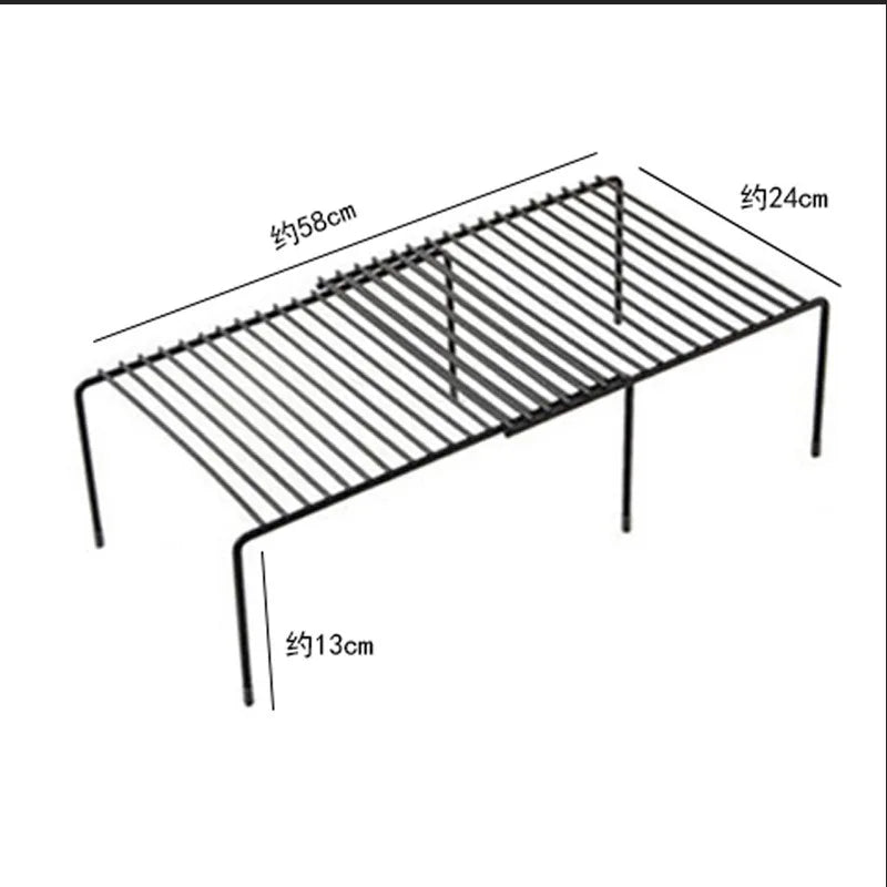 Iron Kitchen Spice Organizer Adjustable Storage Shelf Under The Sink Dish Drying Rack Multifunctional Cabinet Seasoning Holder