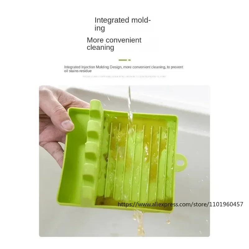 Simple Plastic Multi-functional Household Kitchen Spoon Rests Holder Pot Clips Organizer Rack Non-slip Pad for Spatula Pot Lids