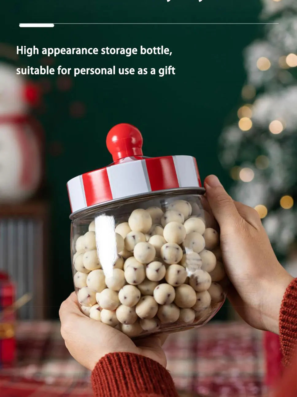 Transparent Gift Jar for Snacks, Baking, Milk Dates, Cookies, Puff Pastry & Storage